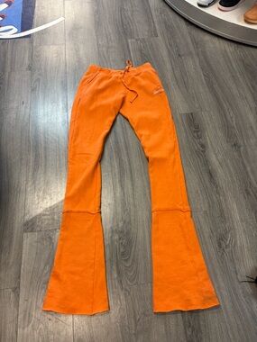 Doctrine Orange Flared extended Sweatpants